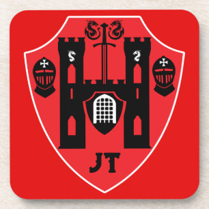Schild mit anpassbaren Rittern Getränkeuntersetzer