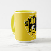 Schild mit anpassbaren Rittern Tasse (Vorderseite Links)