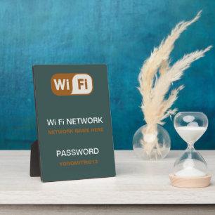 Schild mit benutzerdefiniertem WLAN-Netzwerk-Passw Fotoplatte