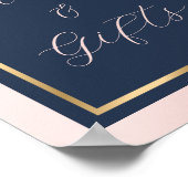 Schild mit Blue Blush und Gold Cards und Geschenkg (Ecke)