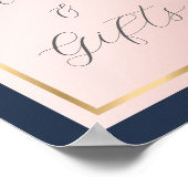 Schild mit Blue Blush und Gold Cards und Geschenkg (Ecke)