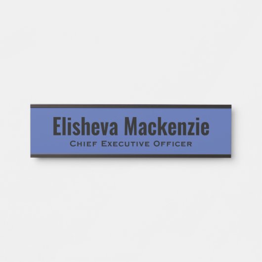 Schild mit dem Namen der blauen Office-Tür (Vorderseite )