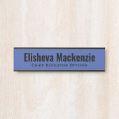 Schild mit dem Namen der blauen Office-Tür (Vorderseite )