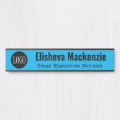 Schild mit dem Namen des Blue Office-Türschilds fü (Vorderseite )