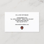 Schild mit dem Schild der Schädlingsbekämpfung der Visitenkarte (Rückseite)