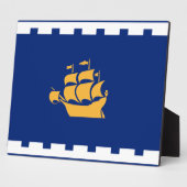 Schild mit der Flagge von Québec Fotoplatte (Seite)