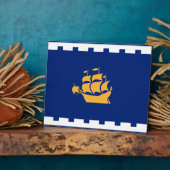 Schild mit der Flagge von Québec Fotoplatte (Seite)