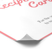 Schild mit der Rezeptionskarte platzieren (Ecke)