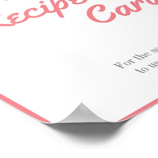 Schild mit der Rezeptionskarte platzieren (Ecke)