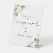 Schild mit der White Roses Recipe Karte (Vorderseite)