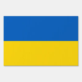 Schild mit Flagge der Ukraine