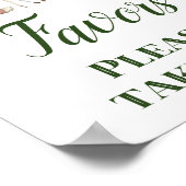 Schild mit grünen Holztischen - Favoriten Zeichen  (Ecke)