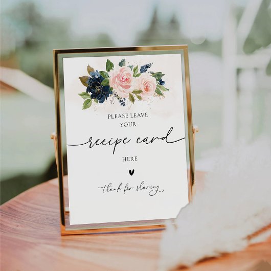 Schild mit nackter rosafarbener Blumenkarte