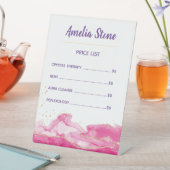 Schild mit rosa und goldfarbenem Marmorboden (In Situ)