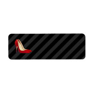 Schild mit roten Schuhen