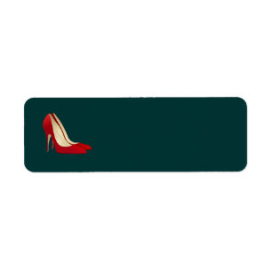 Schild mit roten Schuhen