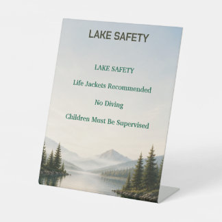 Schild mit Sicherheitsregeln für das Airbnb-Lake-H