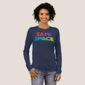Schild mit starkem langen Sieb Tri-Blend Shirt (Volle Vorderseite)