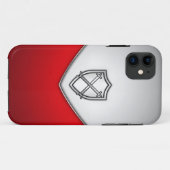 Schild mit überkreuzten Schwertern Silber und Rot Case-Mate iPhone Hülle (Rückseite (Horizontal))