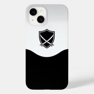 Schild mit überkreuzten Schwertern Silber und Schw Case-Mate iPhone 14 Hülle