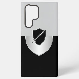 Schild mit überkreuzten Schwertern Silber und Schw Samsung Galaxy Hülle
