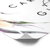 Schild mit weißen Blumenkarten und Geschenken (Ecke)