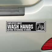 Schild Mitarbeiter müssen Hände waschen Autoaufkleber (Auf Auto)