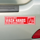 Schild Mitarbeiter müssen Hände waschen Autoaufkleber (Auf Auto)