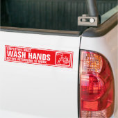 Schild Mitarbeiter müssen Hände waschen Autoaufkleber (Auf Lkw)