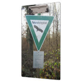 Schild Naturschutzgebiet Klemmbrett (Links)