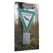 Schild Naturschutzgebiet Klemmbrett (Rechts)