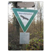 Schild Naturschutzgebiet Klemmbrett (Vorderseite)