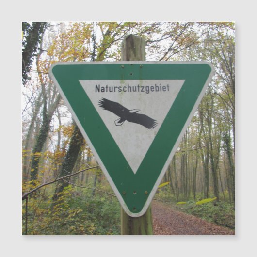 Schild Naturschutzgebiet Magnetkarte (Vorderseite)