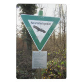 Schild Naturschutzgebiet Mini Klemmbrett (Rückseite)