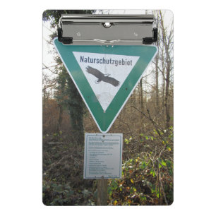Schild Naturschutzgebiet Mini Klemmbrett