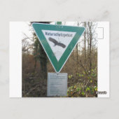 Schild Naturschutzgebiet Postkarte (Rückseite)