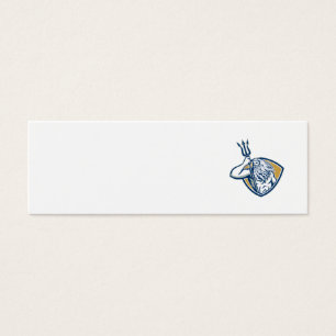 Schild Neptun Poseidon Trident Retro