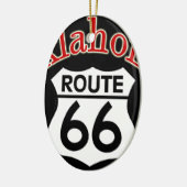 Schild Oklahoma-Weg-66 Keramik Ornament (Links)