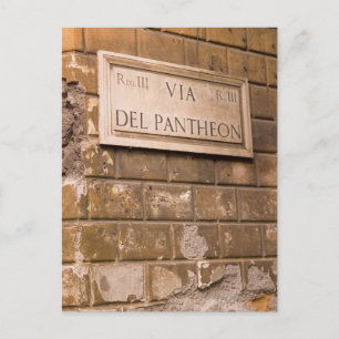 Schild Pantheon, Rom, Italien 2 Postkarte