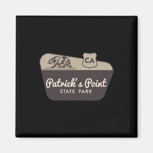 Schild Parkeingang Patrick's Point State Park Kali Magnet