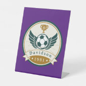 Schild "Pedestelle" - Fußball - Personalisiert - N (Vorderseite)