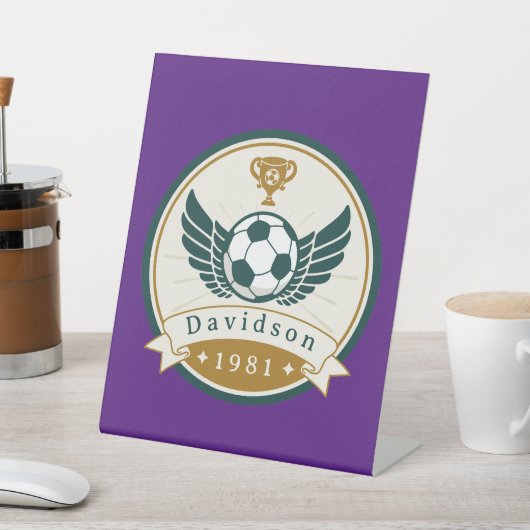 Schild "Pedestelle" - Fußball - Personalisiert - N (In SItu)