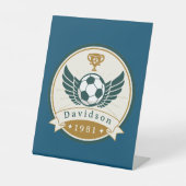 Schild "Pedestelle" - Fußball - Personalisiert - N (Vorderseite)