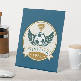 Schild "Pedestelle" - Fußball - Personalisiert - N