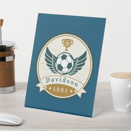 Schild "Pedestelle" - Fußball - Personalisiert - N (In SItu)