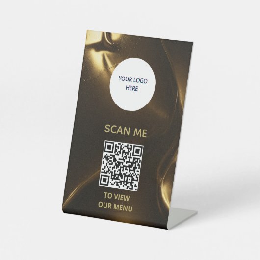 Schild "Pedestelle" - QR-Menü-Anzeige (Vorderseite)