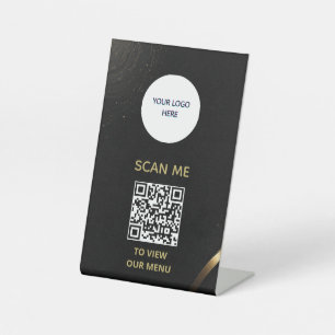 Schild "Pedestelle" - QR-Menü-Anzeige