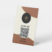 Schild "Pedestelle" - QR-Menü-Anzeige (Vorderseite)