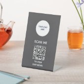 Schild "Pedestelle" - QR-Menü-Anzeige (In SItu)