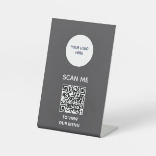 Schild "Pedestelle" - QR-Menü-Anzeige